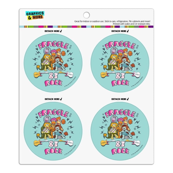 Fraggle Rock Established 1983 Gobo Red Wembley Mokey Boober Refrigerator Fridge Locker Vinyl Circle Magnet Set