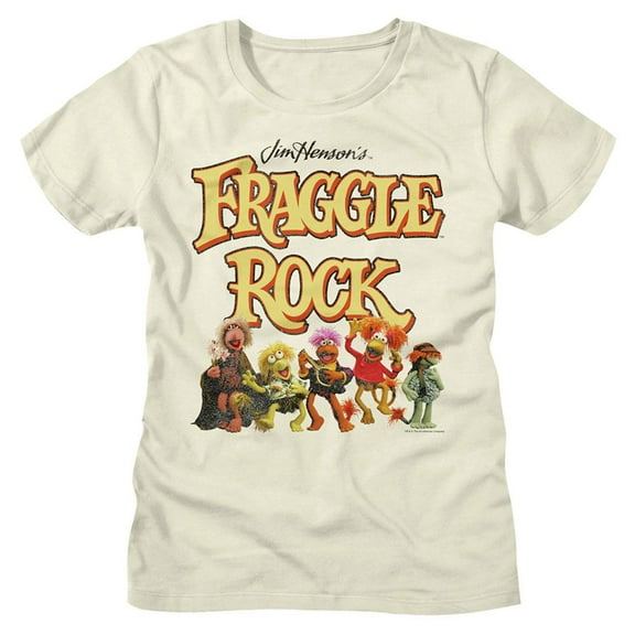 Fraggle Rock Fraggies and Logo Vintage White Women's T-Shirt