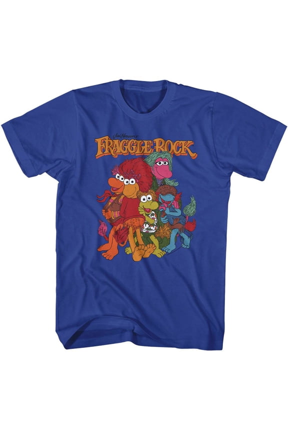 Fraggle Rock Friends Group Royal Adult T-Shirt