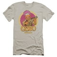 thumbnail image 1 of Fraggle Rock Gobo Circle Premium Canvas Adult Slim Fit 30/1 T-Shirt Silver, 1 of 1