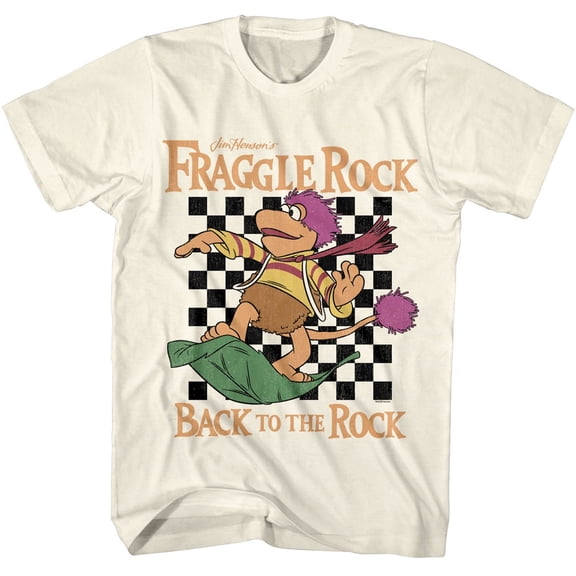 Fraggle Gobo Leaf Surfing Men's T Shirt (Ivory, Adult2XL)