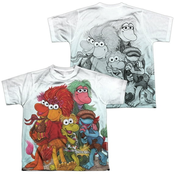 Fraggle Rock - Group Shot (Front/Back Print) - Youth Short Sleeve Shirt - Medium