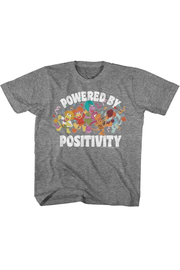 Fraggle Rock Powered By PositIVity Graphite Heather Youth T-Shirt S (7-8)