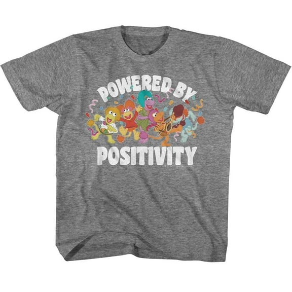 Fraggle Rock Powered By PositIVity Graphite Heather Youth T-Shirt