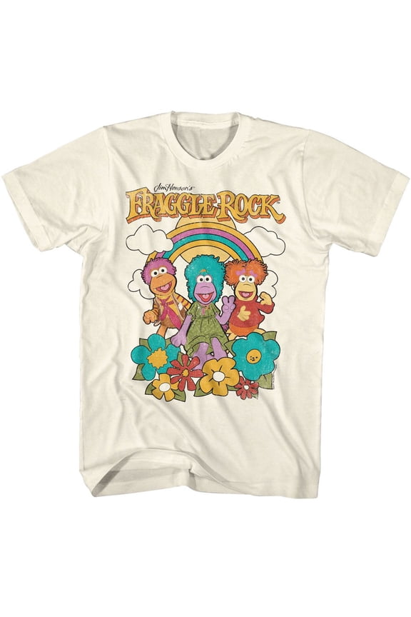 Fraggle Rock Rainbow Natural T-Shirt