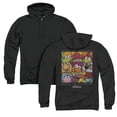 thumbnail image 1 of Fraggle Rock Squared (Back Print) Adult Zipper Hoodie Sweatshirt Black, 1 of 3