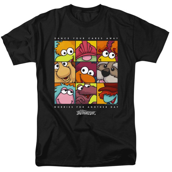 Fraggle Rock Squared Officially Licensed Adult T-Shirt XL
