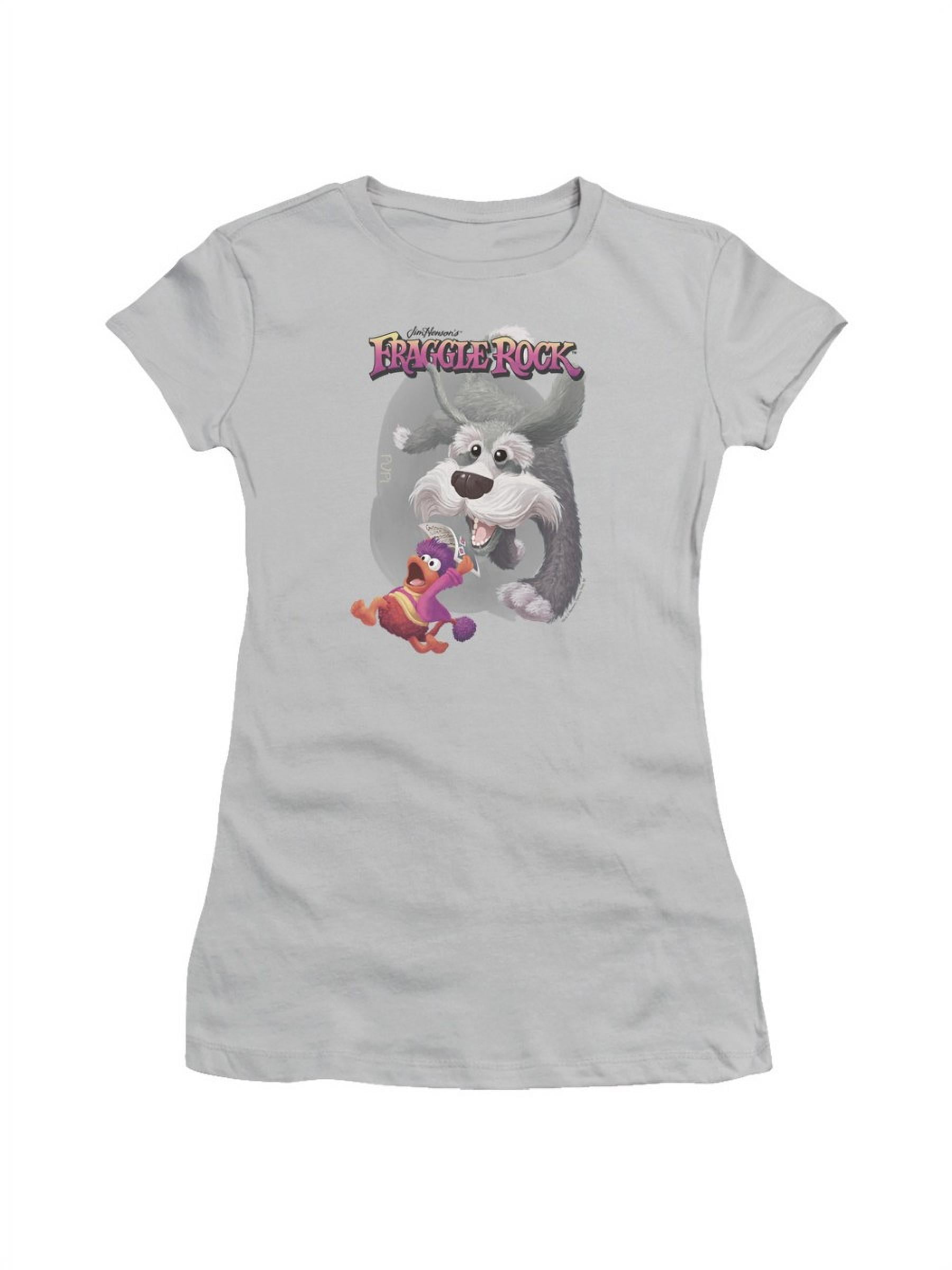 Fraggle Rock TV Show Sprocket The Dog Chases Fraggle Juniors Sheer T