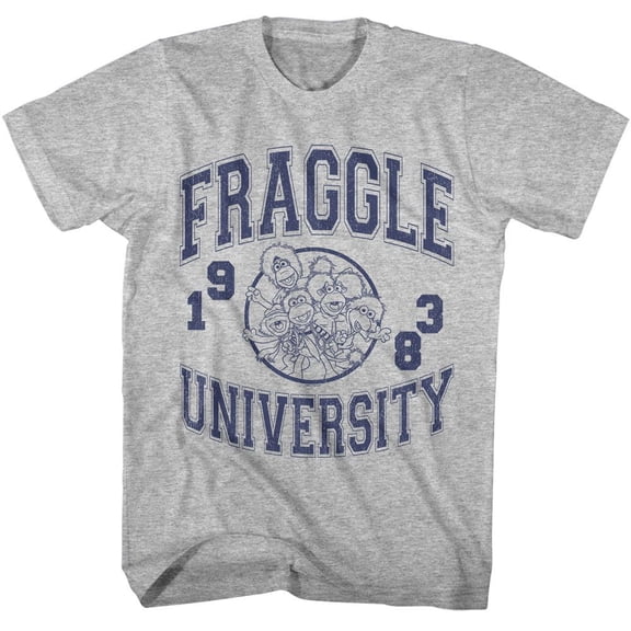 Fraggle Rock University Gray Heather Adult T-Shirt