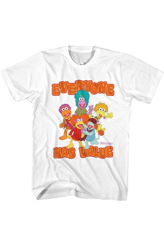Fraggle Rock Value White Adult T-Shirt