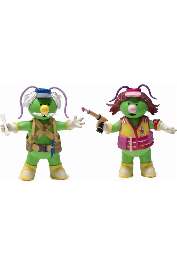 Doozer 2-Pack with Cotterpin and Architect, Fraggle Rock Collectible Action Figures – Articulated Figurines & Accessories Including Building Plans and Sticky Goop Dispenser – 1:12