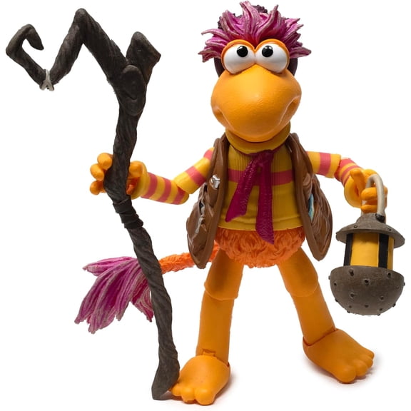 Boss Fight Studio Gobo, Fraggle Rock Collectible Action Figure – Highly Articulated Figurine with Accessories Including Postcard, Lantern, Guitar, Radish, Interchangeable Hands and Expression – 1:12