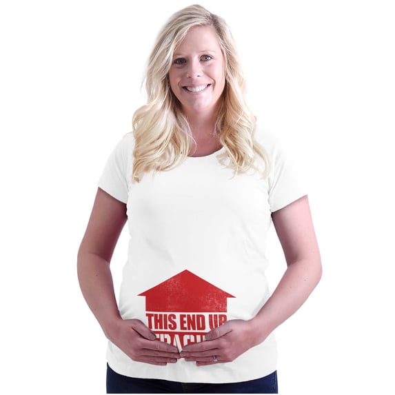 Fragile Shipping Label Ironic New Mom Women's Maternity T Shirt Tee Brisco Brands S