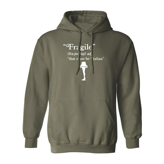 Fragile That Must Be Italian Adult Hooded Sweatshirt