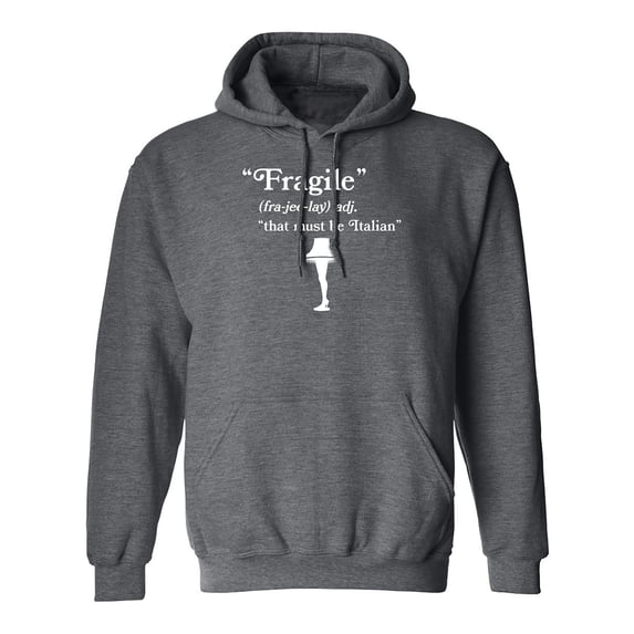 Fragile That Must Be Italian Adult Hooded Sweatshirt