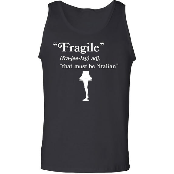Fragile That Must Be Italian Adult Tank Top