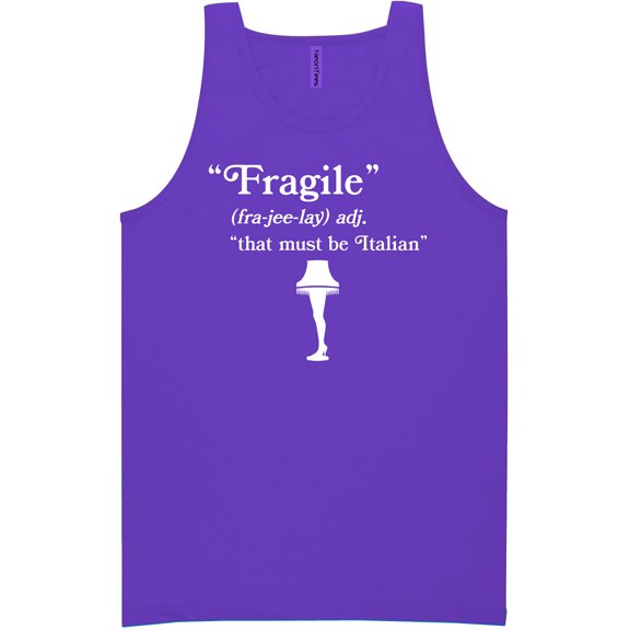 Fragile That Must Be Italian Neon Tank Top