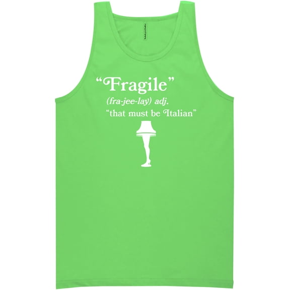 Fragile That Must Be Italian Neon Tank Top