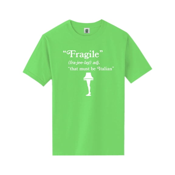 Fragile That Must Be Italian Short Sleeve Neon T-Shirt