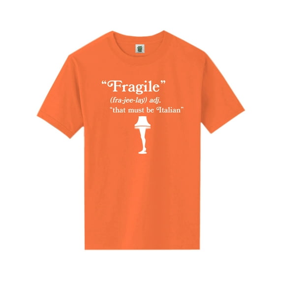 Fragile That Must Be Italian Short Sleeve Neon T-Shirt