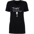 thumbnail image 1 of Fragile That Must Be Italian Womens V-Neck T-Shirt, 1 of 2