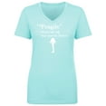 thumbnail image 1 of Fragile That Must Be Italian Womens V-Neck T-Shirt, 1 of 3