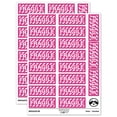 thumbnail image 1 of Fragile Warning Border Label Package Box Sticker Set - Hot Pink - Matte Finish - 2.00" Large, 1 of 7