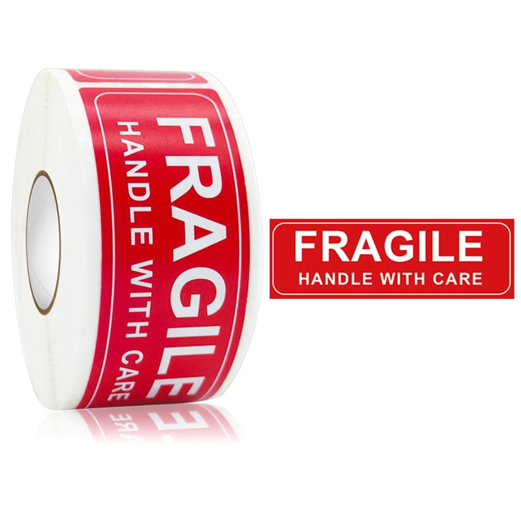 Fragile Warning Labels 1x3inch Stickers for Shipping Boxes and Cartons ...