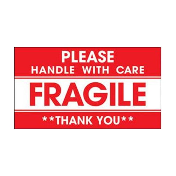 Fragile Warning Stickers for Goods Shipping, 5X9 cm Size, Made of Sticker Material