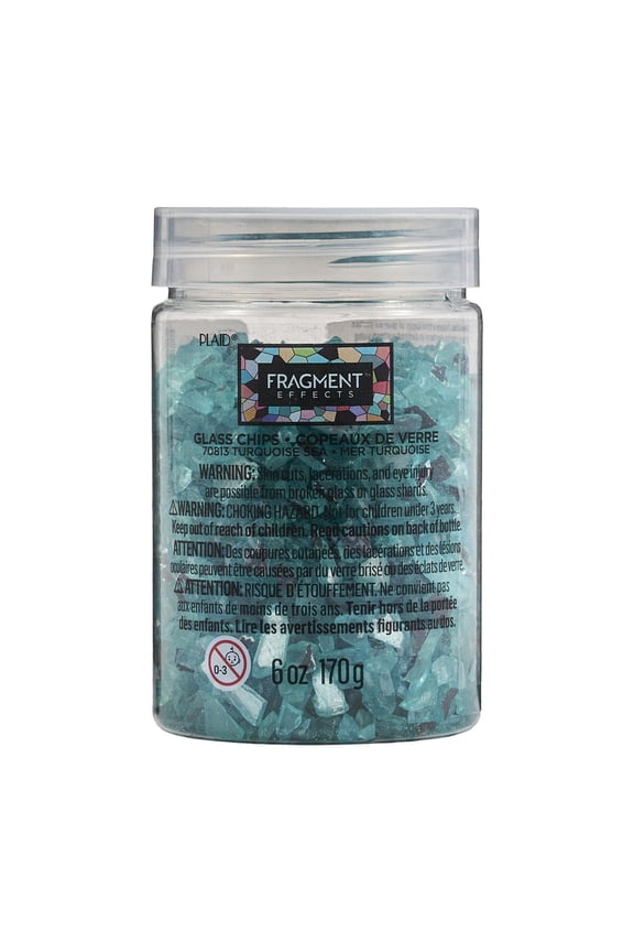 Fragment Effects Glass Chips, Turquoise, 6 oz