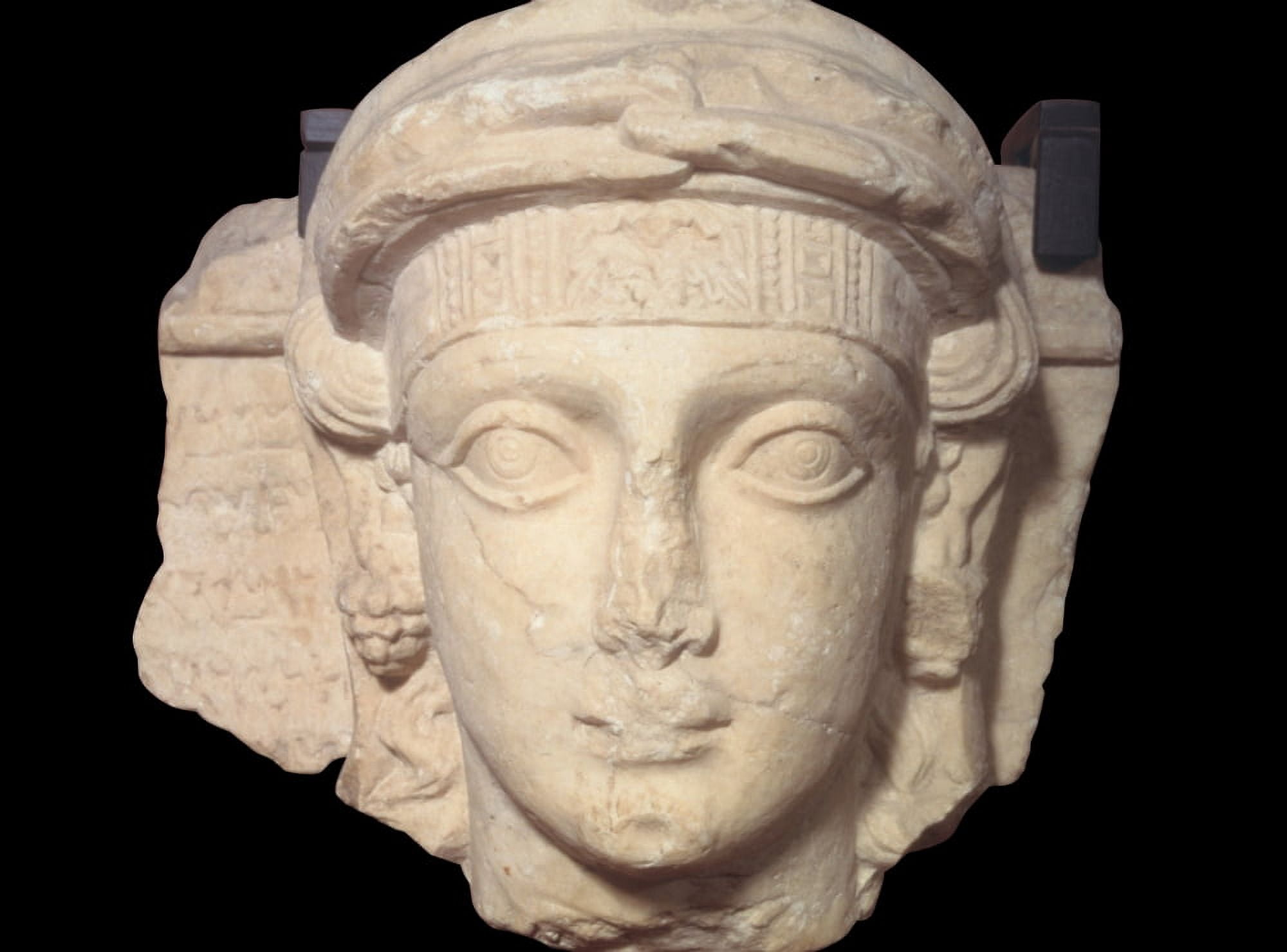 Fragment Of Head Of A Woman From Palmyra Canvas Art - (36 x 24)