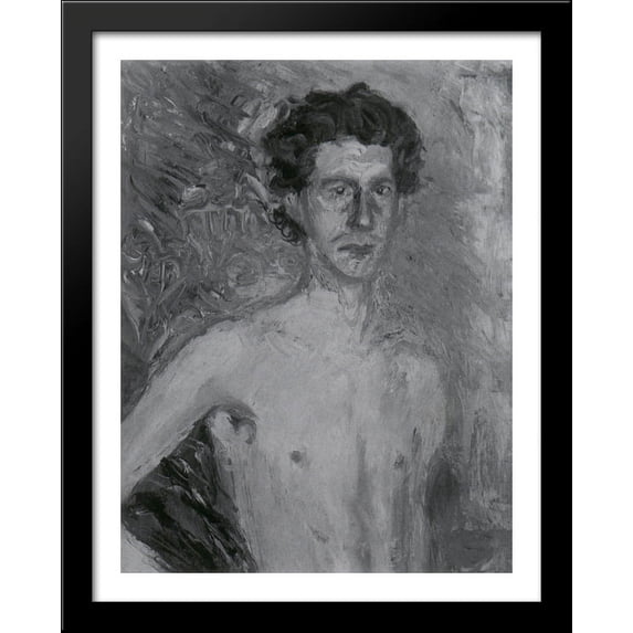 Fragment of a Self-Portrait 28x36 Large Black Wood Framed Print Art by Richard Gerstl