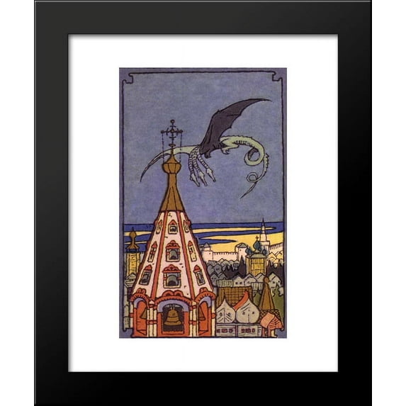 Fragment of cover 20x24 Framed Art Print by Ivan Bilibin