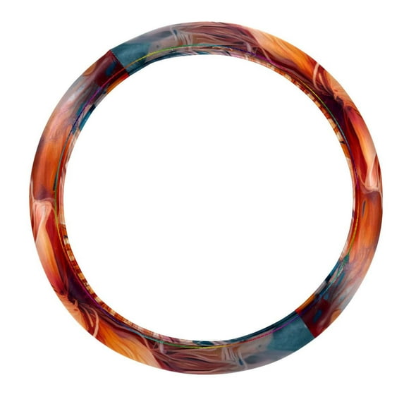 Fragmented Flowers 14.5 Inch Printing PVC Leather Auto Accessories Car Wheel Steering Wheel Cover