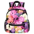 thumbnail image 1 of Fragmented Flowers Adjustable Shoulder Strap Beach Backpack with Large Capacity, Printed Design, Lightweight, 1 of 6