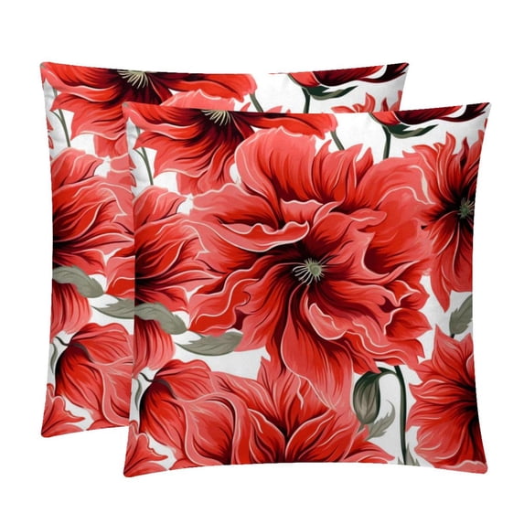 Fragmented Flowers Covers Set of 2 with Unique Patterns for Bed, Chair Pillow Covers, Decorative Pillows - Available in 16x16, 18x18, 20x20 Inchesfor Various Occasions