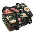 thumbnail image 1 of Fragmented Flowers Double Layered Insulated Lunch Bag with Two Compartments, Large Capacity, Refrigeration Function, and Hand-Carrying - 7.1x11.4x16.1 Inches, 1 of 6