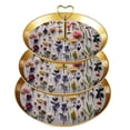 thumbnail image 1 of Fragmented Flowers Elegant Plastic Disc Earring Holder with Iron Pillars, 32cm Height - Dessert Table Display Stand, 1 of 6