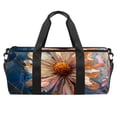 thumbnail image 1 of Fragmented Flowers Sports Bag with Shoe Bag, Yoga Bag, Travel Tote, Duffle Bag, Size 17.7 Inches. Interior Zipper Pocket. Large Capacity., 1 of 6