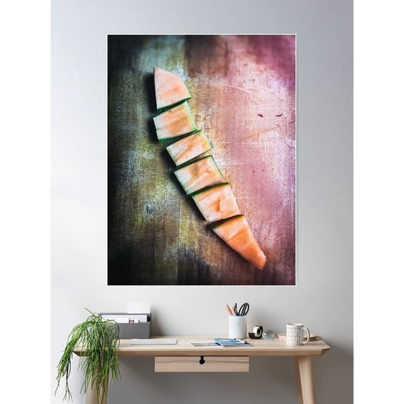 Fragmented Melon Poster Wall Art, Modern Wall Decor For Living Room Bedroom, 16x24 UNFRAMED