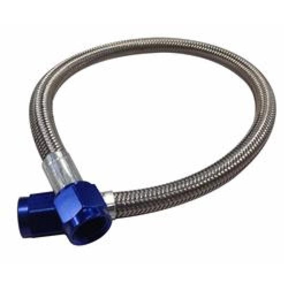 Fragola 360036-BU 3 ft. Minus 4AN Hose Assembly Straight x Straight 36 in. Blue Nuts Nitrous Supply Line