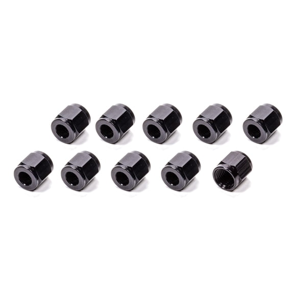 #6 Aluminum Tube Nuts (10pk) Black