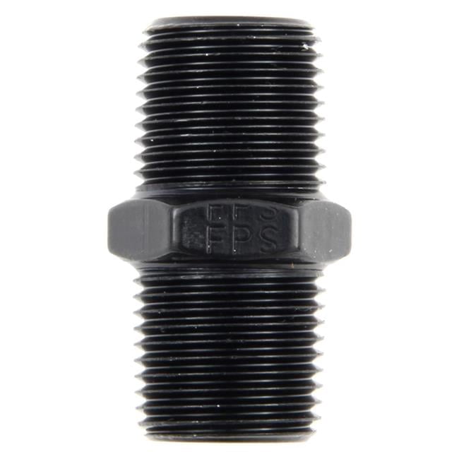 Fragola 491103-BL 0.37 in. MPT Pipe Nipple - Black