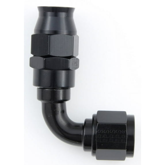 Hose Fitting #10 90 Deg PTFE Black