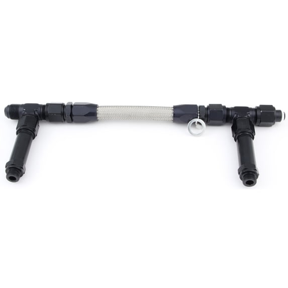Fragola 9/16-24 Dual Inlet Demon -8AN Fuel Line Kit Black