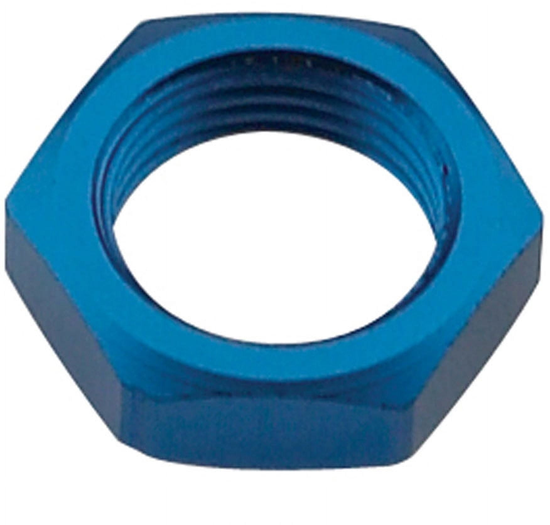 Fragola Bulkhead Fitting Nut 12 AN Aluminum Blue Anodize Each