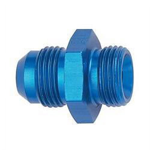 Fragola Carb Adapter -8AN To 7/8-20 Thread - 3 Inch Blue Anodized Aluminum Fitting