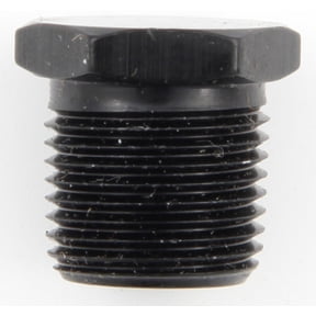 1/4 MPT Hex Pipe Plug Black