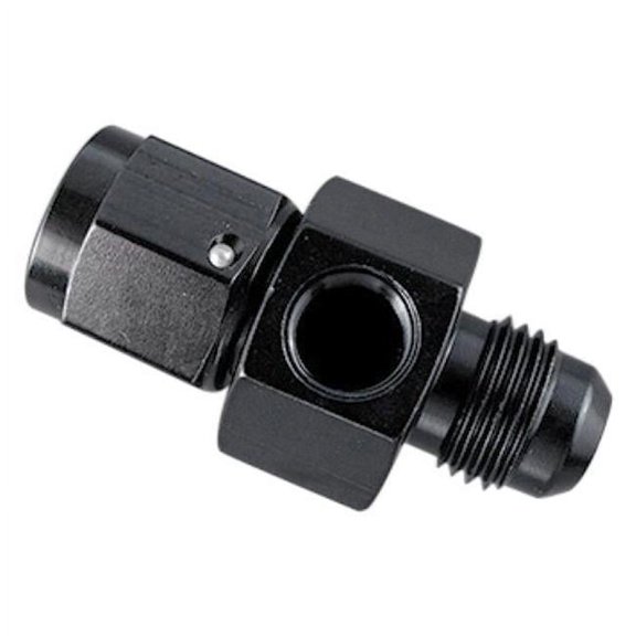Fragola Performance Systems 495002 Bl Inline Gauge Adapter #6 X 3/8 Mpt Black
