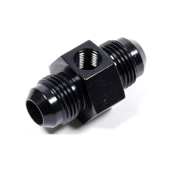 Inline Gauge Adapter #8 x #8 Male Black